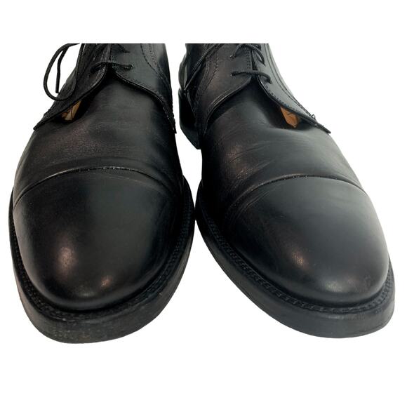 Dolce & Gabbana Black Leather Cap Toe Oxfords Men 9.5 main image 6